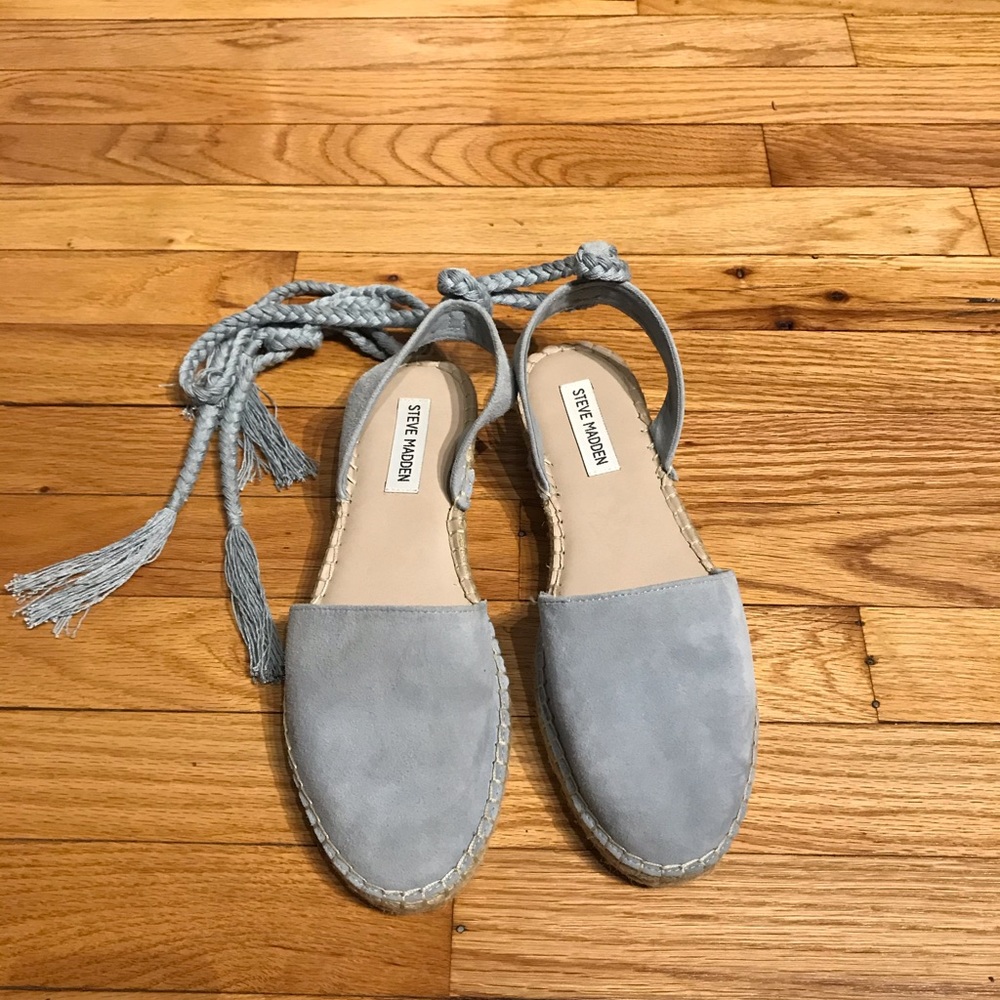 Steve Madden Mesa Espadrilles Coastal Cottage tie rope flat sandals pastel 9 - Picture 4 of 11